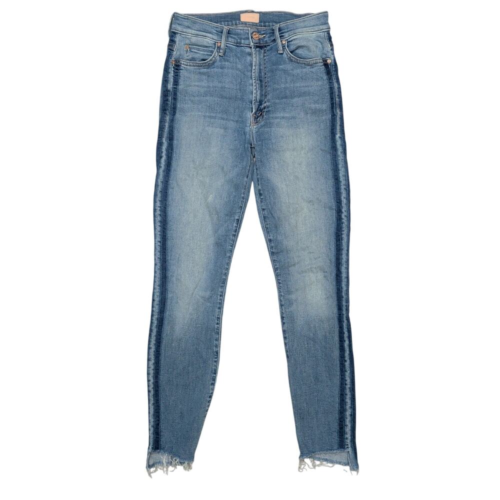 Mother Stunner Zip Ankle Step Fray Jeans in Light Kitty Racer Women's 26
